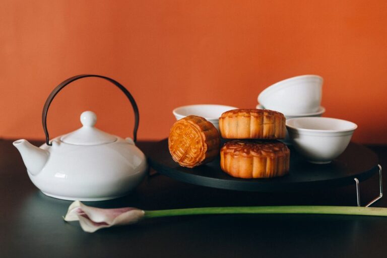 Traditional mooncakes made with jaggery filling, a healthier twist on the classic Mid-Autumn Festival sweet